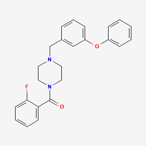 (2-Fluorophenyl)-[4-[(3-phenoxyphenyl)methyl]piperazin-1-yl]methanone