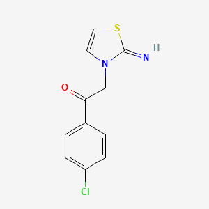 molecular formula C11H9ClN2OS B10884453 1-(4-Chloro-phenyl)-2-(2-imino-thiazol-3-yl)-ethanone 