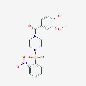 (3,4-Dimethoxyphenyl){4-[(2-nitrophenyl)sulfonyl]piperazin-1-yl}methanone