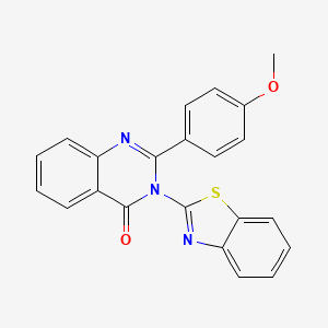 molecular formula C22H15N3O2S B10884474 3-(1,3-benzothiazol-2-yl)-2-(4-methoxyphenyl)quinazolin-4(3H)-one 