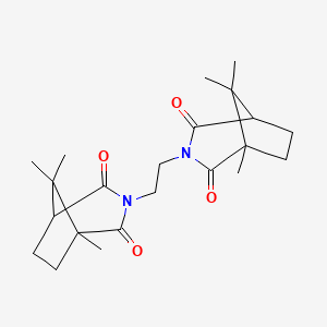 molecular formula C22H32N2O4 B10884514 3,3'-Ethane-1,2-diylbis(1,8,8-trimethyl-3-azabicyclo[3.2.1]octane-2,4-dione) 