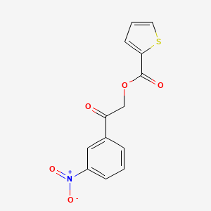 molecular formula C13H9NO5S B10884521 2-(3-Nitrophenyl)-2-oxoethyl thiophene-2-carboxylate 