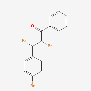 molecular formula C15H11Br3O B10884541 2,3-Dibromo-3-(4-bromophenyl)-1-phenyl-1-propanone CAS No. 10388-32-6