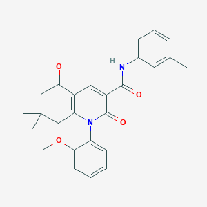 1-(2-methoxyphenyl)-7,7-dimethyl-N-(3-methylphenyl)-2,5-dioxo-1,2,5,6,7,8-hexahydroquinoline-3-carboxamide