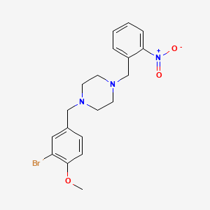 molecular formula C19H22BrN3O3 B10884600 1-(3-Bromo-4-methoxybenzyl)-4-(2-nitrobenzyl)piperazine 