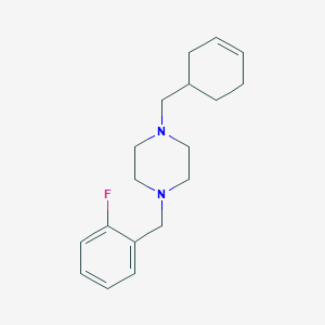 1-(Cyclohex-3-en-1-ylmethyl)-4-(2-fluorobenzyl)piperazine