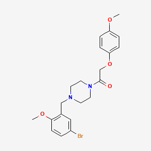 molecular formula C21H25BrN2O4 B10884612 1-[4-(5-Bromo-2-methoxybenzyl)piperazin-1-yl]-2-(4-methoxyphenoxy)ethanone 