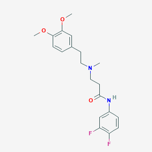 molecular formula C20H24F2N2O3 B10884621 N~1~-(3,4-Difluorophenyl)-3-[(3,4-dimethoxyphenethyl)(methyl)amino]propanamide 