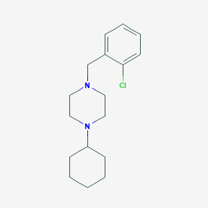 molecular formula C17H25ClN2 B10884625 1-(2-Chlorobenzyl)-4-cyclohexylpiperazine 