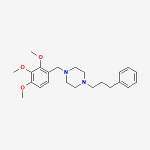 molecular formula C23H32N2O3 B10884650 1-(3-Phenylpropyl)-4-(2,3,4-trimethoxybenzyl)piperazine 