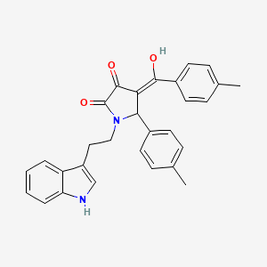 3-hydroxy-1-[2-(1H-indol-3-yl)ethyl]-5-(4-methylphenyl)-4-[(4-methylphenyl)carbonyl]-1,5-dihydro-2H-pyrrol-2-one