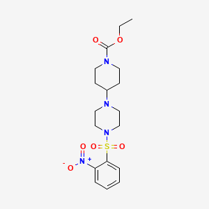 Ethyl 4-{4-[(2-nitrophenyl)sulfonyl]piperazin-1-yl}piperidine-1-carboxylate