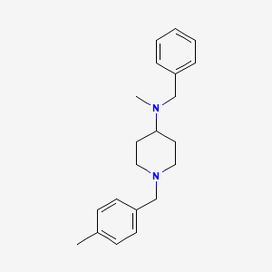 molecular formula C21H28N2 B10884687 N-benzyl-N-methyl-1-[(4-methylphenyl)methyl]piperidin-4-amine 