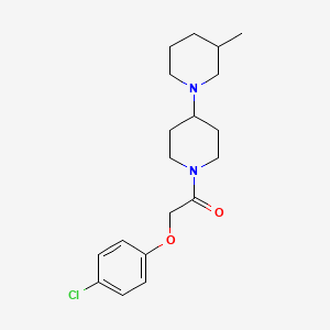 molecular formula C19H27ClN2O2 B10884717 2-(4-Chlorophenoxy)-1-(3-methyl-1,4'-bipiperidin-1'-yl)ethanone 