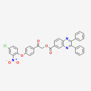 2-[4-(4-Chloro-2-nitrophenoxy)phenyl]-2-oxoethyl 2,3-diphenylquinoxaline-6-carboxylate