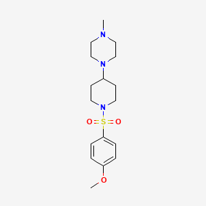 molecular formula C17H27N3O3S B10884721 1-{1-[(4-Methoxyphenyl)sulfonyl]piperidin-4-yl}-4-methylpiperazine 