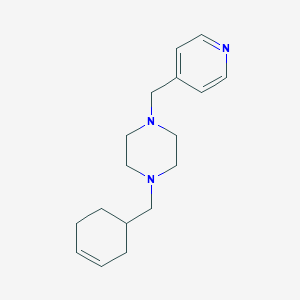 molecular formula C17H25N3 B10884731 1-(Cyclohex-3-en-1-ylmethyl)-4-(pyridin-4-ylmethyl)piperazine 