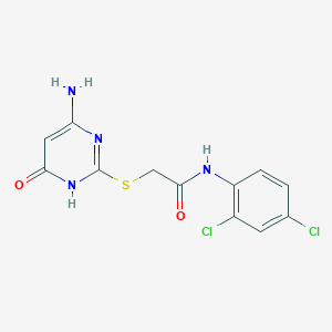 2-[(6-amino-4-oxo-1,4-dihydropyrimidin-2-yl)sulfanyl]-N-(2,4-dichlorophenyl)acetamide