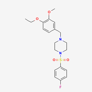 1-(4-Ethoxy-3-methoxybenzyl)-4-[(4-fluorophenyl)sulfonyl]piperazine