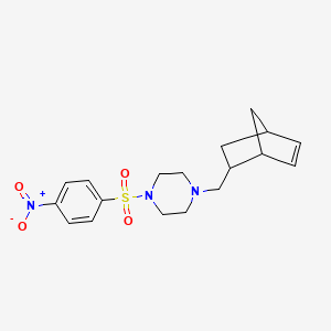 1-(Bicyclo[2.2.1]hept-5-en-2-ylmethyl)-4-[(4-nitrophenyl)sulfonyl]piperazine