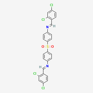 molecular formula C26H16Cl4N2O2S B10884789 N-[(E)-(2,4-dichlorophenyl)methylidene]-N-{4-[(4-{[(E)-(2,4-dichlorophenyl)methylidene]amino}phenyl)sulfonyl]phenyl}amine 