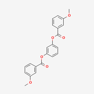 molecular formula C22H18O6 B10884796 Benzene-1,3-diyl bis(3-methoxybenzoate) 