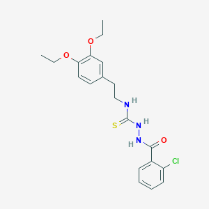 2-[(2-chlorophenyl)carbonyl]-N-[2-(3,4-diethoxyphenyl)ethyl]hydrazinecarbothioamide