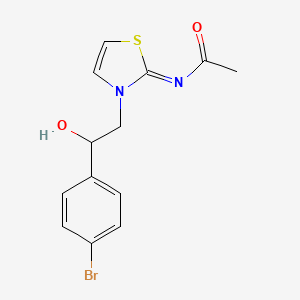 N~1~-[3-[2-(4-Bromophenyl)-2-hydroxyethyl]-1,3-thiazol-2(3H)-yliden]acetamide