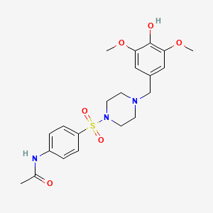 N-(4-{[4-(4-hydroxy-3,5-dimethoxybenzyl)piperazin-1-yl]sulfonyl}phenyl)acetamide