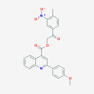 2-(4-Methyl-3-nitrophenyl)-2-oxoethyl 2-(4-methoxyphenyl)quinoline-4-carboxylate