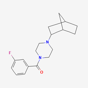 molecular formula C18H23FN2O B10884970 [4-(Bicyclo[2.2.1]hept-2-yl)piperazin-1-yl](3-fluorophenyl)methanone 