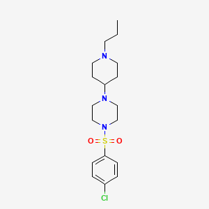 1-[(4-Chlorophenyl)sulfonyl]-4-(1-propylpiperidin-4-yl)piperazine