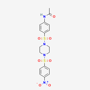 N-[4-({4-[(4-nitrophenyl)sulfonyl]piperazin-1-yl}sulfonyl)phenyl]acetamide