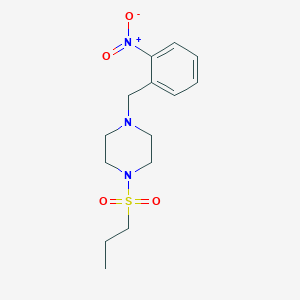 molecular formula C14H21N3O4S B10884996 1-(2-Nitrobenzyl)-4-(propylsulfonyl)piperazine 