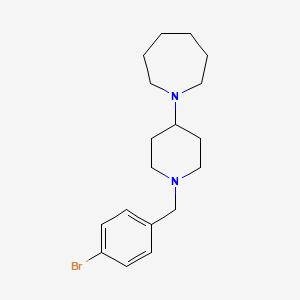 molecular formula C18H27BrN2 B10885000 1-[1-(4-Bromobenzyl)piperidin-4-yl]azepane 