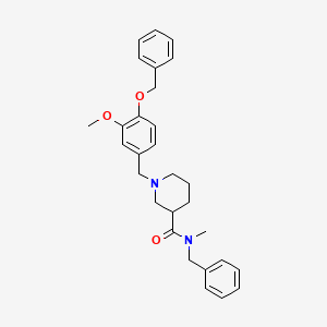 molecular formula C29H34N2O3 B10885013 N-benzyl-1-[4-(benzyloxy)-3-methoxybenzyl]-N-methylpiperidine-3-carboxamide 