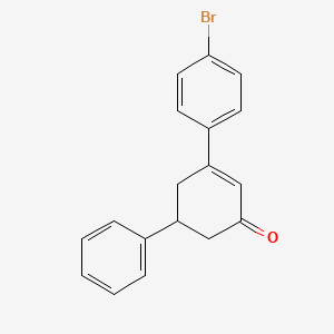 molecular formula C18H15BrO B10885023 3-(4-Bromophenyl)-5-phenylcyclohex-2-en-1-one CAS No. 65609-85-0