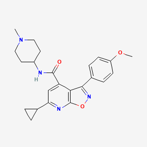 6-cyclopropyl-3-(4-methoxyphenyl)-N-(1-methylpiperidin-4-yl)[1,2]oxazolo[5,4-b]pyridine-4-carboxamide