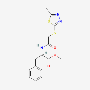 Methyl 2-({2-[(5-methyl-1,3,4-thiadiazol-2-YL)sulfanyl]acetyl}amino)-3-phenylpropanoate