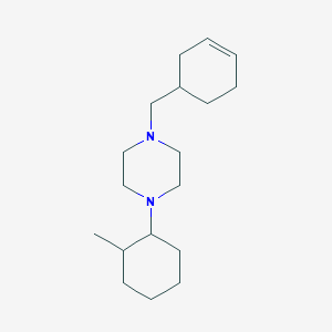 molecular formula C18H32N2 B10885072 1-(Cyclohex-3-en-1-ylmethyl)-4-(2-methylcyclohexyl)piperazine 