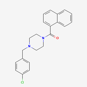 molecular formula C22H21ClN2O B10885110 [4-(4-Chlorobenzyl)piperazin-1-yl](naphthalen-1-yl)methanone 