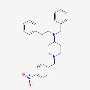 molecular formula C27H31N3O2 B10885138 N-benzyl-1-(4-nitrobenzyl)-N-(2-phenylethyl)piperidin-4-amine 