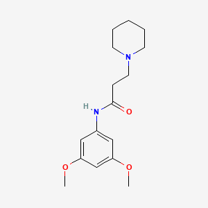 molecular formula C16H24N2O3 B10885142 N-(3,5-dimethoxyphenyl)-3-(piperidin-1-yl)propanamide 