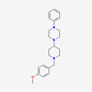 molecular formula C23H31N3O B10885148 1-[1-(4-Methoxybenzyl)piperidin-4-yl]-4-phenylpiperazine 