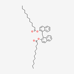 1-{[2-(Dodecanoyloxy)-1-naphthyl]methyl}-2-naphthyl laurate