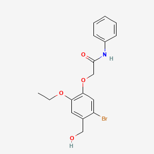 molecular formula C17H18BrNO4 B10885169 2-[5-bromo-2-ethoxy-4-(hydroxymethyl)phenoxy]-N-phenylacetamide 