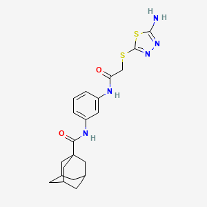 N-[3-({2-[(5-amino-1,3,4-thiadiazol-2-yl)thio]acetyl}amino)phenyl]adamantane-1-carboxamide