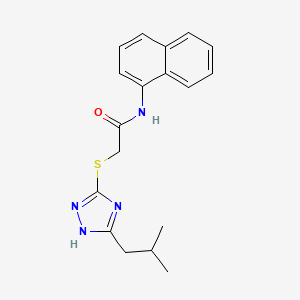 2-{[5-(2-methylpropyl)-4H-1,2,4-triazol-3-yl]sulfanyl}-N-(naphthalen-1-yl)acetamide