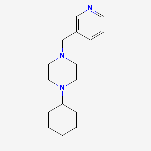 molecular formula C16H25N3 B10885238 1-Cyclohexyl-4-(3-pyridylmethyl)piperazine 