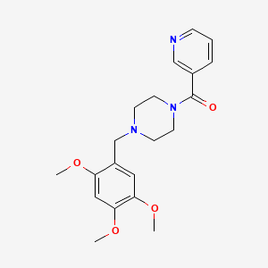 molecular formula C20H25N3O4 B10885243 Pyridin-3-yl[4-(2,4,5-trimethoxybenzyl)piperazin-1-yl]methanone 